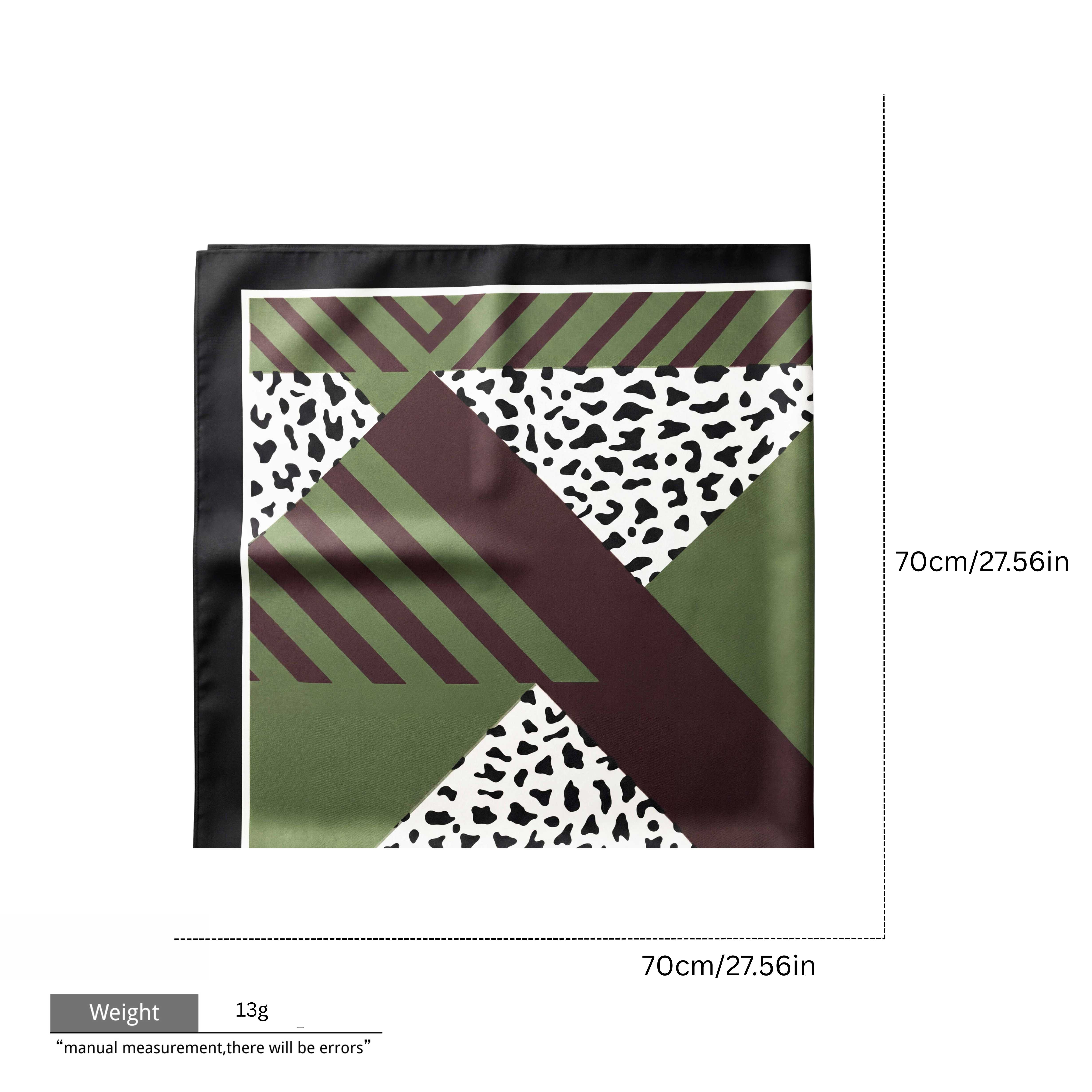 Green geometric animal print scarf Bandanas