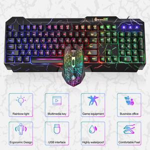 <strong>USB</strong> Gaming <strong>Keyboard</strong> and Mouse Set Rgb Rainbow Backlight Gamer <strong>Keyboard</strong> Mouse Combo - Product Image 4