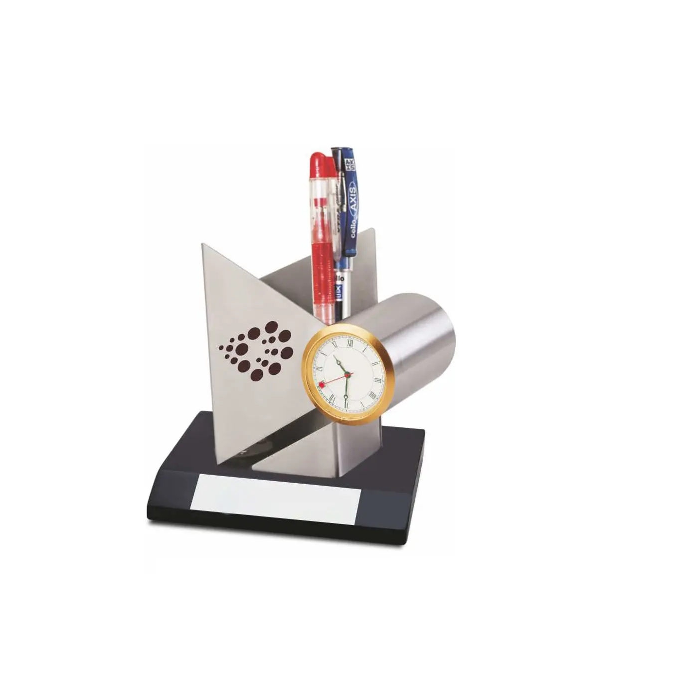 Factory Supply Table Top Items Premium Pen Stand With Clock Desk Organizer for Birthday Gifting Use from India