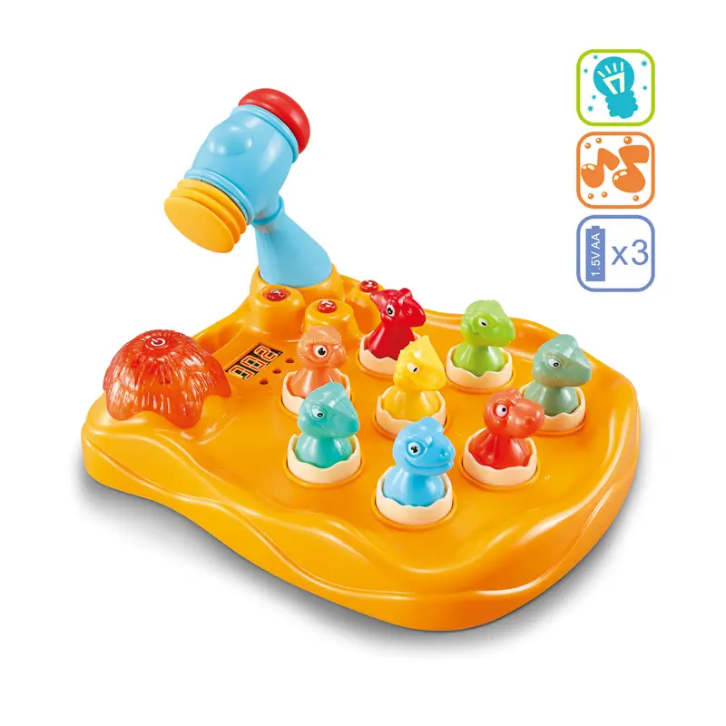 EPT Venta al por mayor Mini Juguete para niños Dinosaurio Knock Game Toy Música electrónica y lámpara Whack Mole Game Toys