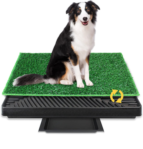 洗える人工芝子犬おしっこパッドトレイ付き大型トレーニングトイレパッド犬用屋内犬おしっこパッド - Product Image 1