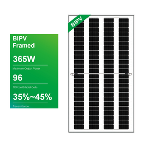 365W trong suốt bảng điều khiển năng lượng mặt trời bipv phim ốp kính không khung cho cửa sổ mái nhà kính - Product Image 1