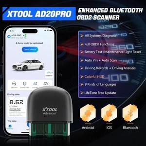 AD20 PRO più recente Scanner diagnostico sistema completo OBD2 strumento di monitoraggio di bordo olio Reset batteria Test IOS auto Android - Product Image 3