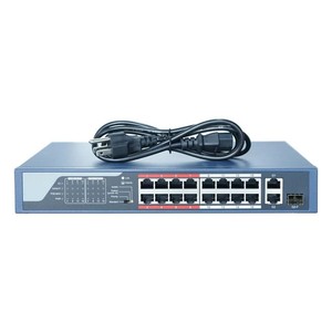 Hik 16พอร์ตอีเธอร์เน็ตที่รวดเร็วสวิตช์ POE ที่ไม่มีการจัดการ DS-3E0318P-E/M - Product Image 1