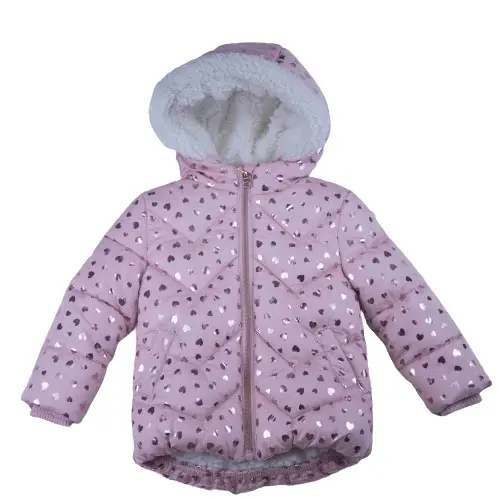 Promosyon popüler tarzı bebekler için OEM tasarım çocuklar sıcak ceket yastıklı mont iyi fiyat kapşonlu bebek kışlık kıyafet
