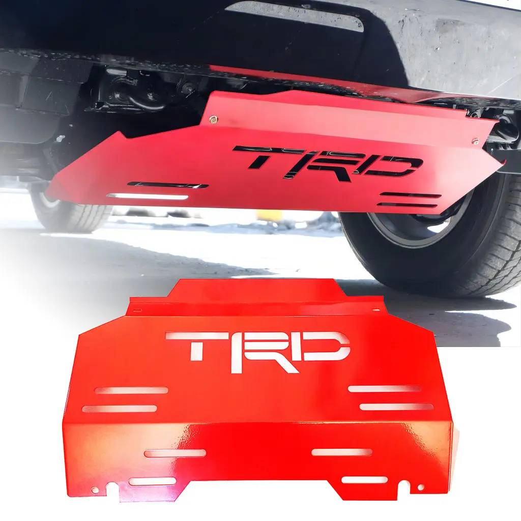 Placa de motor frontal do trd de aço vermelho do oem para toyota hilux chaner 2015-2020