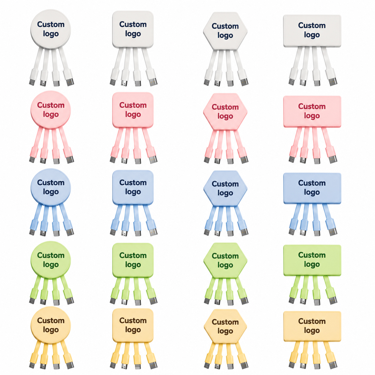 Cable de carga USB con forma personalizada naranja