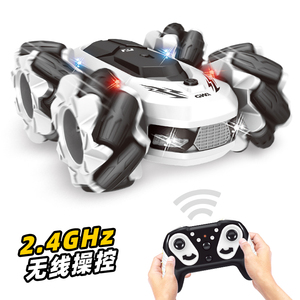 รถงานอดิเรกสุดเท่ห์พร้อมรีโมตคอนโทรล2ชั้นรถสตั๊นต์ RC ดริฟท์พร้อม2024เบาๆกล่องของเล่นไฟฟ้าสำหรับเด็ก - Product Image 5
