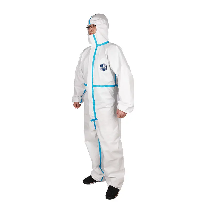 Cheap Painters Overalls China White List Factory CG400B PPE Type 4 Ppekit Disposable Paint Coveralls