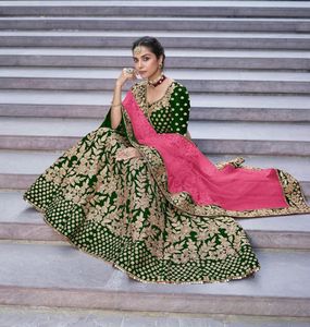 直接工場供給結婚式LehengaCholi刺繍作業ファンシードリブライダルLehengaCholi輸出販売 - Product Image 3
