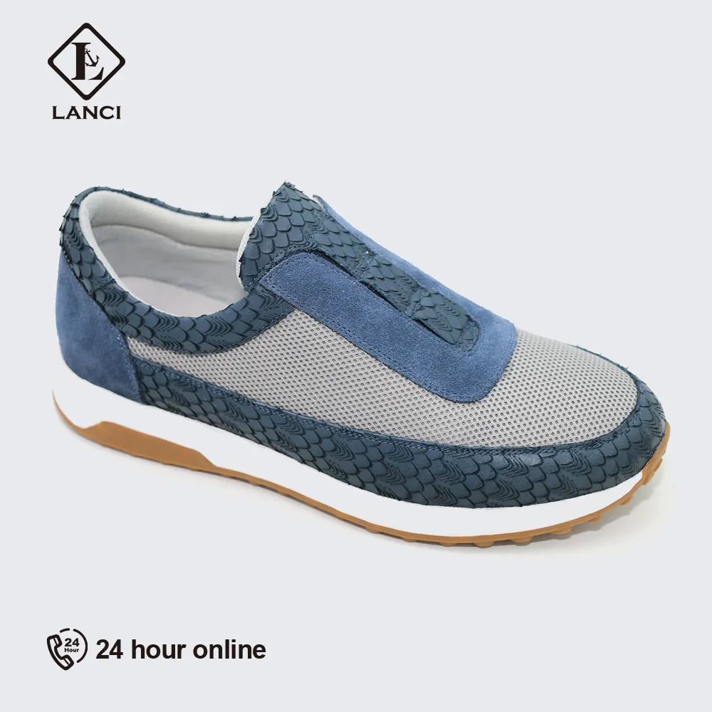 LANCI personalizado sapatos fabricantes handmade shoes homens designer respirável couro tênis