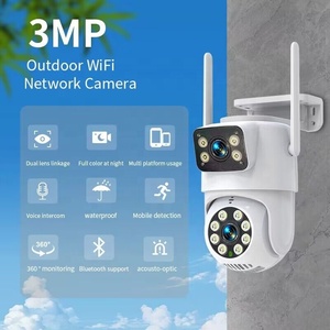 Açık gözetim kamera çift ekran hareket algılama IP66 kızılötesi kamera güvenlik kamera sistemi kablosuz - Product Image 2