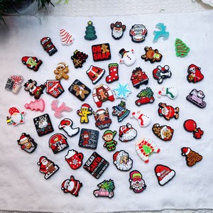 Nhà máy trực tiếp tùy chỉnh Chew DIY bé mọc răng nhân vật giáng sinh Snowman cấp thực phẩm không độc hại Silicone Charms tiêu cự hạt - Product Image 1