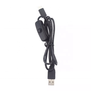5V 3A <strong>power</strong> adapter cable for <strong>Raspberry</strong> <strong>PI</strong> 4B Type-C USB port <strong>Power</strong> cable with on/off switch button 1 meter - Product Image 2