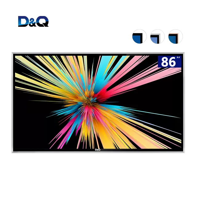 الصين D & Q TV مصنع-86 ''4k الذكية UHD بنظام أندرويد دعم الوسائط المتعددة كبيرة 4K led 86 بوصة التلفزيون