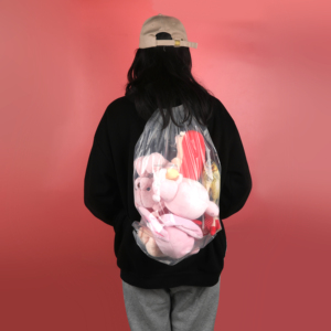 塑料背包袋带拉绳拉绳防水爪包背包透明袋带您的标志 - Product Image 3