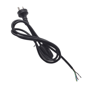 Özel uzunluk H05VV-F 0.75mm2 1.0mm2 SAA onayı Au anahtarı ile 3 pin fiş lamba güç kablosu - Product Image 5