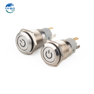 Interruptor de botón de metal impermeable LVBO, interruptor de luz led para computadora de arranque - Product Image 1