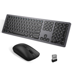 Kit de juego combinado de ratón y teclado con teclado ergonómico inalámbrico 2,4 Ghz USB Ratones para juegos PC 2,4G Teclado y ratón inalámbricos - Product Image 1