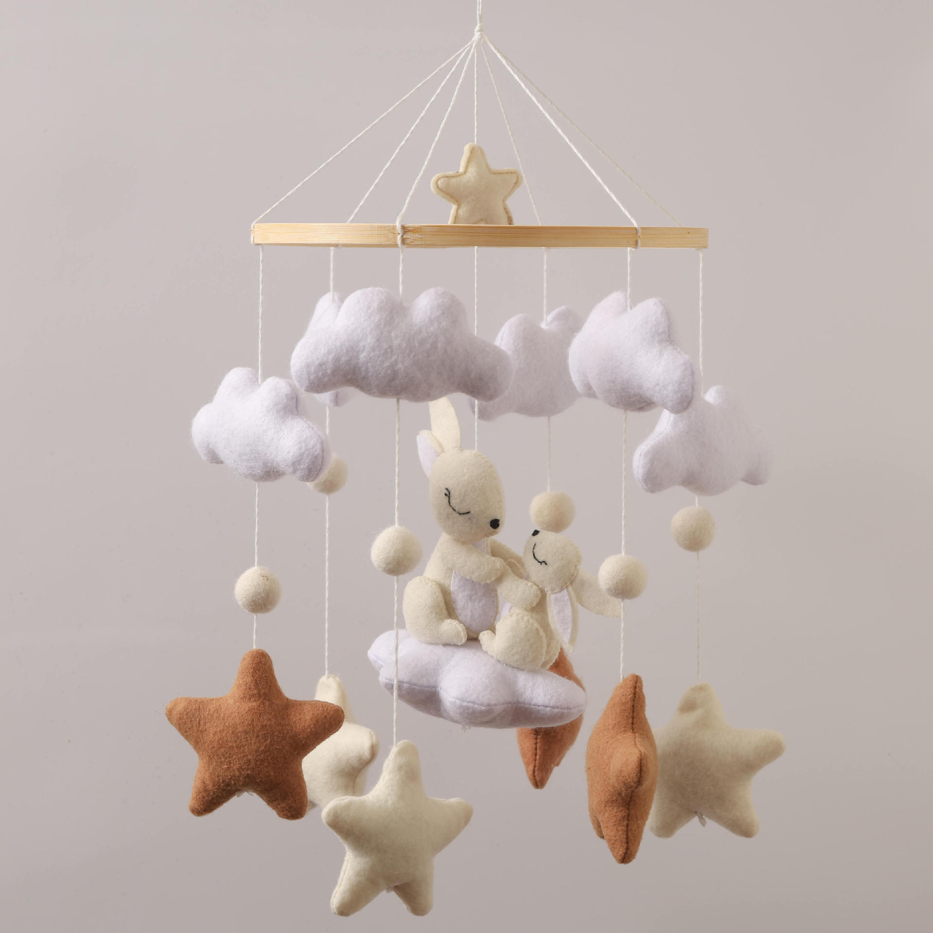 Beige double rabbit