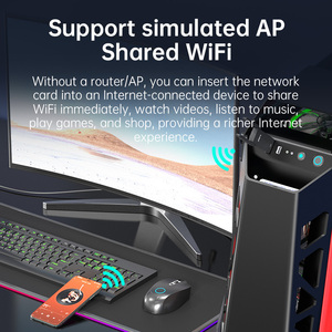 Plery U161 ücretsiz sürücü WiFi güvenlik cihazı en yeni USB 2.0 ağ kartı adaptörü masaüstü dizüstü bilgisayar için 2.4G frekans desteği 300mbps Max. - Product Image 3