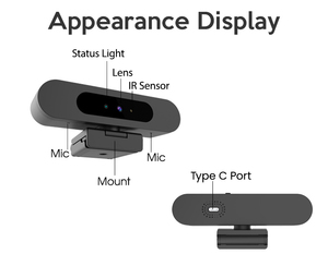 1080P 2mp Webcam Window Hello <strong>Computer</strong> Camera Tripod Privacy Lens Cover Slider Camera - Product Image 2
