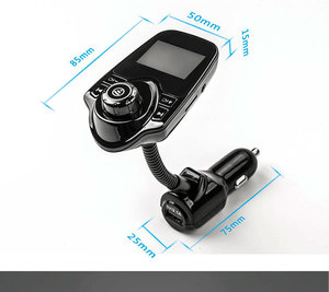 2023 HGホットセールQC3.0bluetoothfmトランスミッターとスマート2.4AデュアルUSBポートAUX入力/出力サポートTFカードMp3プレーヤー - Product Image 6