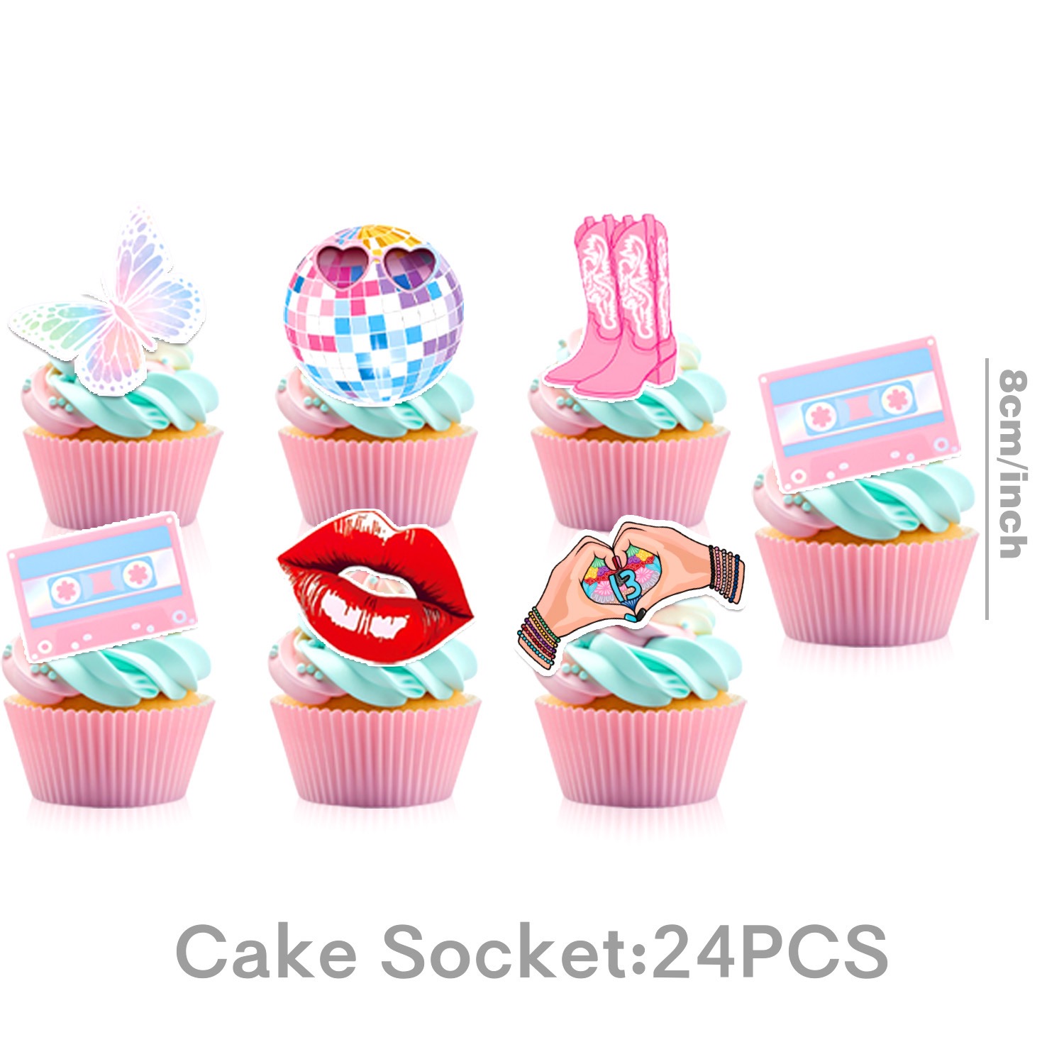 Décoration de gâteau 24 pièces