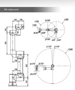 Rivoluzionario Robot collaborativo a sei assi per palettizzazione e assemblaggio automatizzati ad alta precisione nell'automazione industriale - Product Image 6