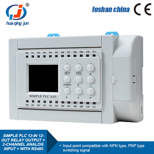 Huaqingjun 12-in 12-out relè di uscita PLC ingressi analogici a 2 canali 0-5V 0-10V RS485 di comunicazione Modbus RTU per distributore automatico - Product Image 4