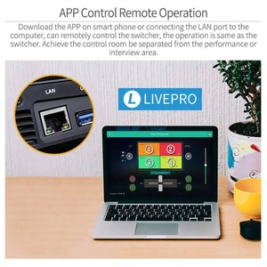 LIVEPRO L1 4 entradas HD producción multicámara USB3.0 mezclador de vídeo multiformato para transmisión en vivo Youtube - Product Image 6