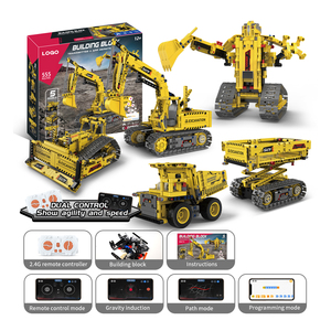 5-in-1 APP Control Stem Programmier bares zusammen gebautes technisches Fahrzeug 2,4 GHz fern gesteuerter Bagger Roboter-Baustein Rc Truck - Product Image 6