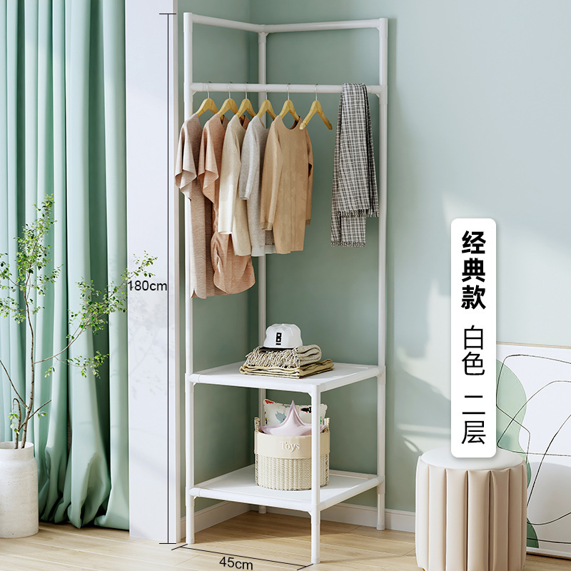Corner shelf - 2-tier classic white