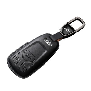 Hakiki deri anahtar kabuk erkek araba anahtarı durum Audi anahtar kapağı için uygun A6l A4l A3l - Product Image 4