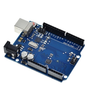 TZT-Caja oficial para UNO R3, Chip de ATMEGA328P-MU Original ATMEGA16U2 con Cable para placa de desarrollo Arduino UNO R3