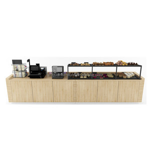 Mostrador de pago de alto nivel, Mostrador de caja, Mostrador de caja moderno, mesa de supermercado minorista con estante de exhibición a la venta - Product Image 1