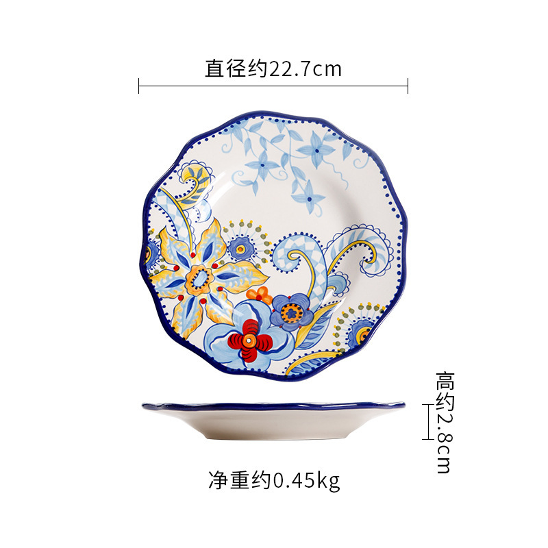 Plato pequeño Gao Baolu de 9 pulgadas