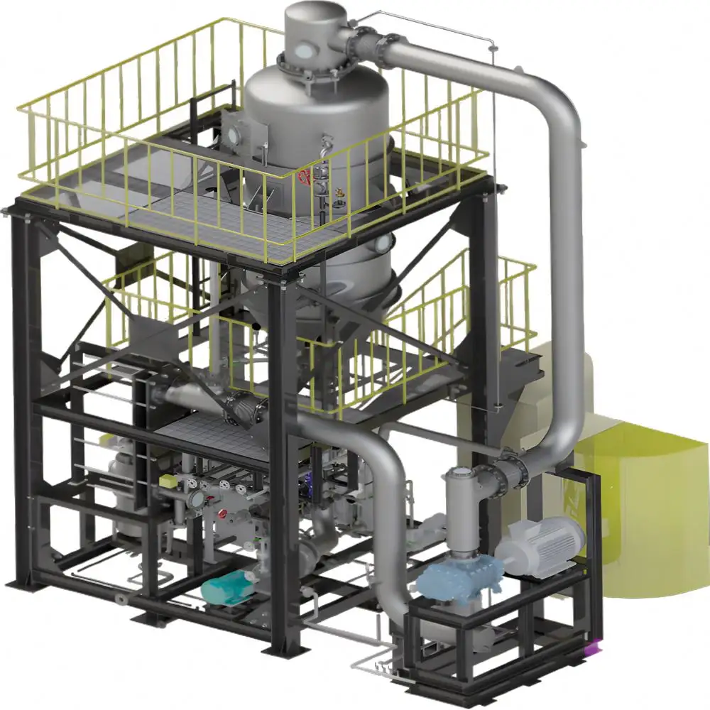 Mvr-máquina para fabricación de sal, tratamiento de aguas residuales de mar, evaporador de película limpia