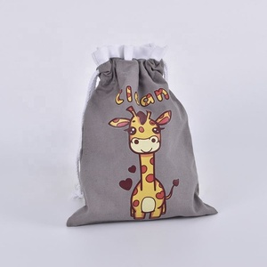 Custom Organic Cotton <strong>Draw</strong> <strong>String</strong> <strong>Bags</strong> Small Lightweight Eco-Friendly Packaging with Letter <strong>Pattern</strong> - Product Image 2