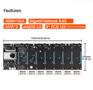 S37 CPU della scheda madre Set 8 Slot per scheda Video adattatore di memoria interfaccia VGA integrata basso consumo energetico tutto nuovo - Product Image 2