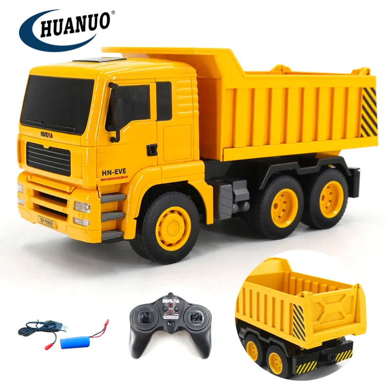 1/18 2.4GHz 6CH Rc Dump Truck Toys Electric Engineering Tipper Dumper Lorry Model Truck with Lights