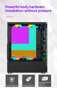工場OEMカスタムコンピューターPCケースゲームCPUケースゲーミングATXマザーボード (RGBファンキャビネット付き) カラフルなPCシャーシタワークーラー - Product Image 3