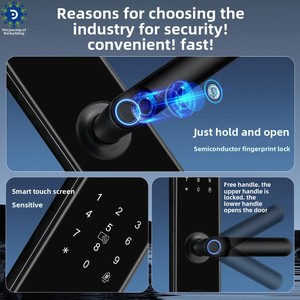 Donzhixing ev anti-hırsızlık giriş kapı kilidi silindir akıllı WiFi parmak izi dijital şifreli kilit c-seviye - Product Image 3