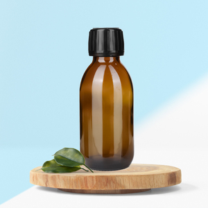 35ml 60ml 100ml 125ml 150ml 200ml Amber cam ilaç sınıfı şişeler, amber şurubu ilaç cam şişe plastik kapaklı