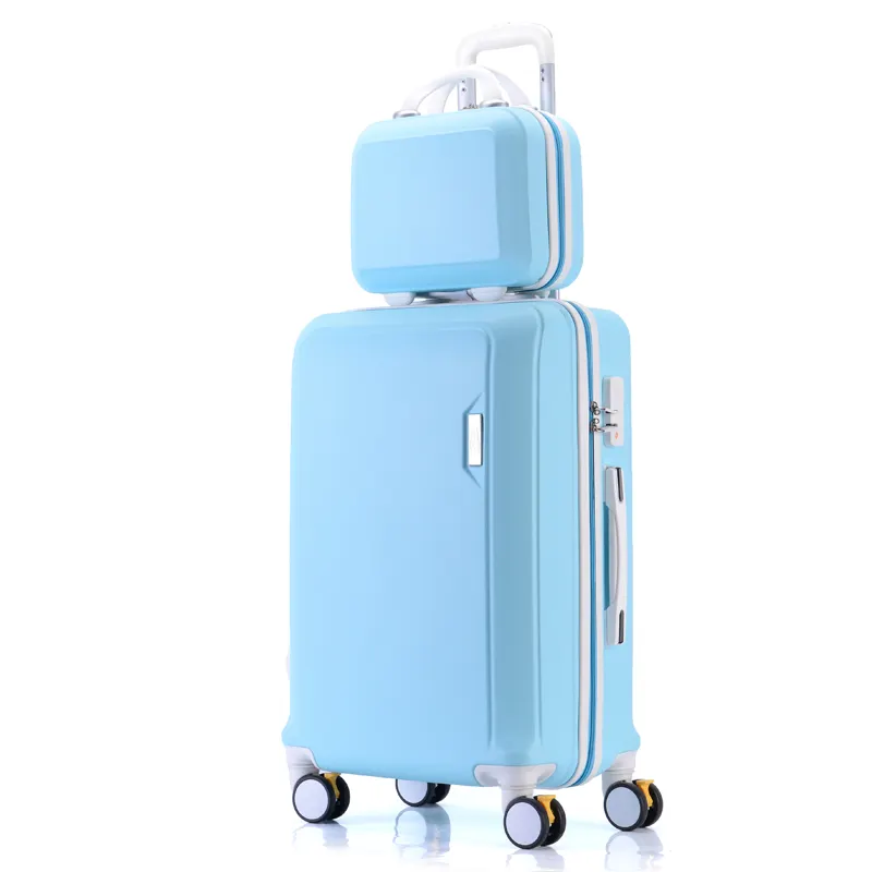 Bagaglio Espandibile (solo 28 ") Valigia 3 Pezzi Set con LUCCHETTO TSA Spinner 20in24in28in (lago blu)