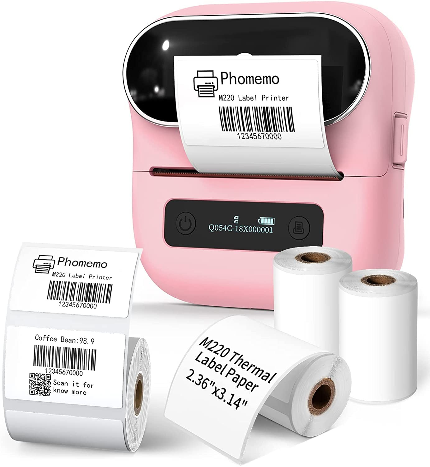 M220 Versión en inglés-Rosa (incluido un rollo de papel de impresión)