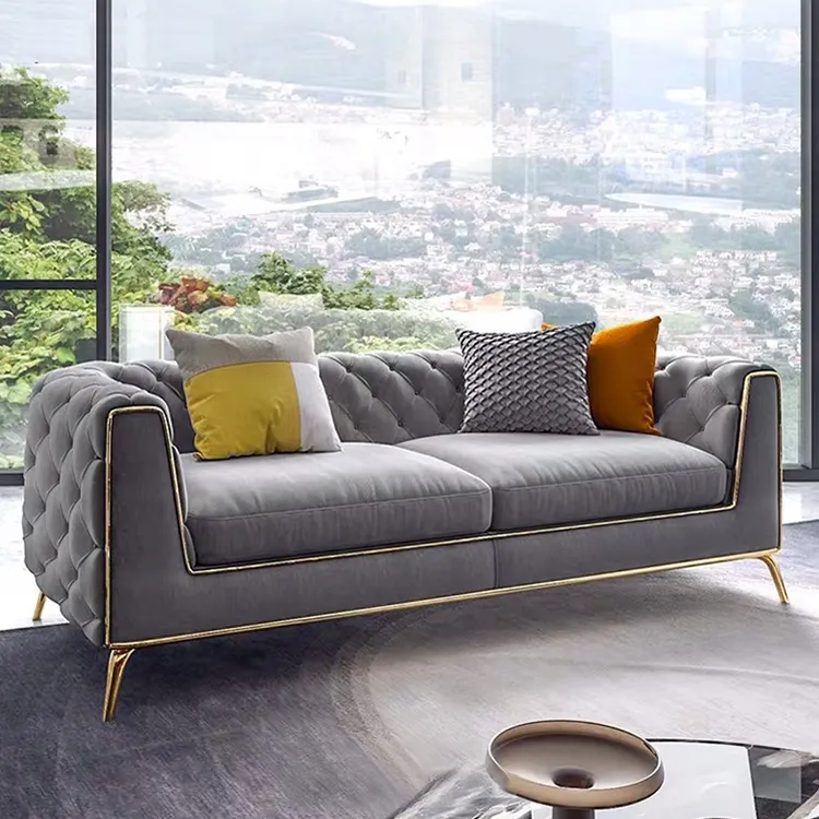 5503 אירופאי סגנון חדש דגם קטיפה ספה סט ריהוט עיצובים מודרני יוקרה סלון ספות עבור בית