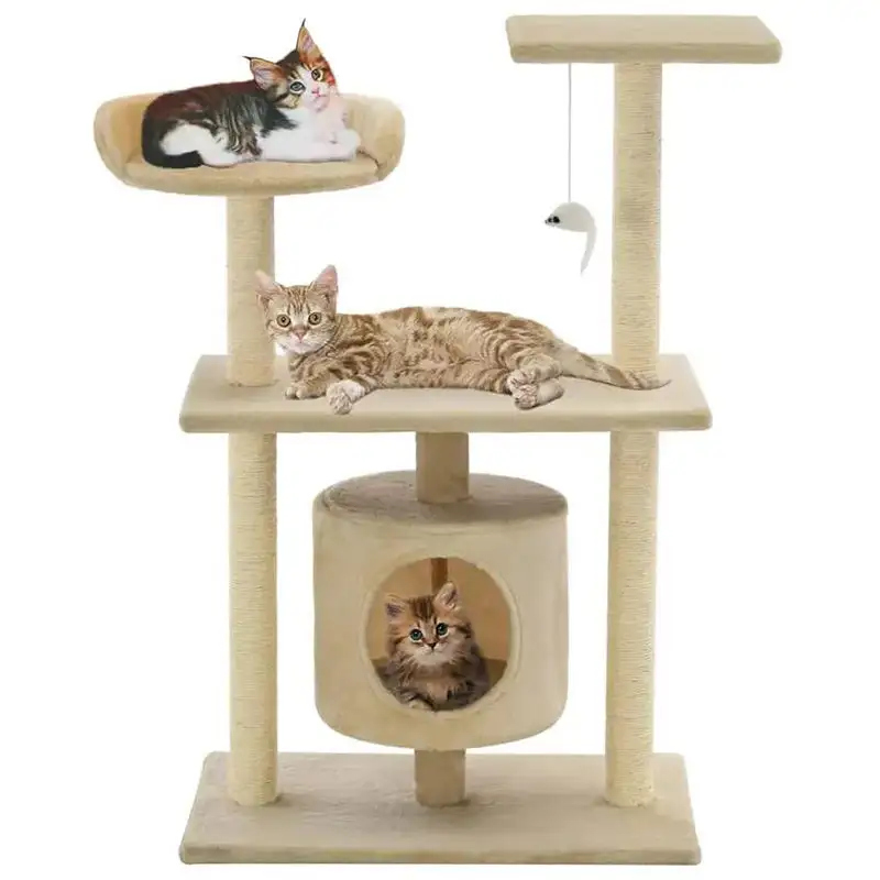 Pet oyuncak satan üreticiler taşlama pençe kedi ağacı büyük kedi tırmanma çerçeve sevimli şekil kedi tırmalama sütunu