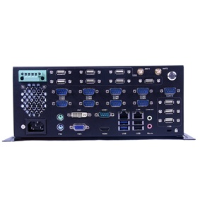 Industrial Mini PC Haswell Processor H81 Chipset HD Graphics 2 LAN 14 USB 10 COM 2 PS2 Linux OS 14 USB Ports Embedded <strong>Computer</strong> - Product Image 1