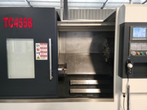 Equipo industrial de torno CNC de cama inclinada de 45 grados de alta calidad y alta precisión para procesamiento de metales de precisión TC4540 Vertical - Product Image 2